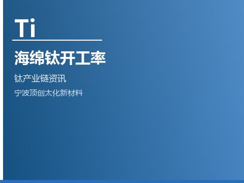 海绵钛企业开工率监测