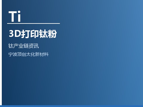 3D打印钛粉产业化进展