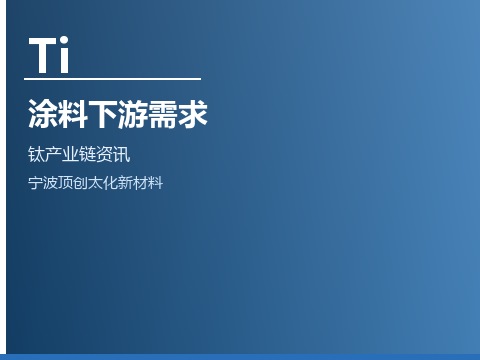 钛白粉下游涂料行业需求分析